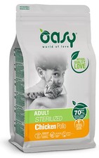 Gatto - Croccantini Sterilised Pollo 300 gr - 1,5 - 7,5 Kg OASY