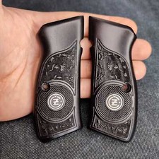 CZ 75B CZ 85 75 MANOPOLE PISTOLA TORRE TURCA NOCE NERO IMPUGNATURA LEGNO FATTO A MANO NUOVO