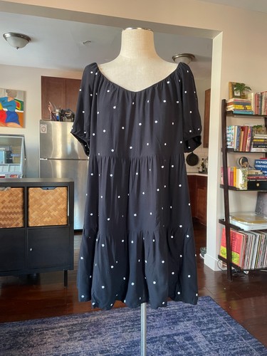 Abito donna loft - nero, ricamato