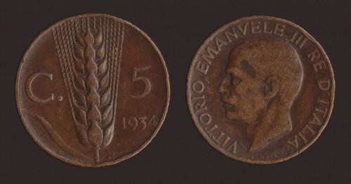 Centesimi 1934 spiga - 5,