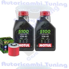 Kit Tagliando Olio Motul 5100 10W40 + Filtro Per Yamaha  XV250 1988>1990