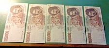 LOTTO: N. 10 BANCONOTE DA LIRE 100000, CARAVAGGIO 1° TIPO , CIRCOLATE
