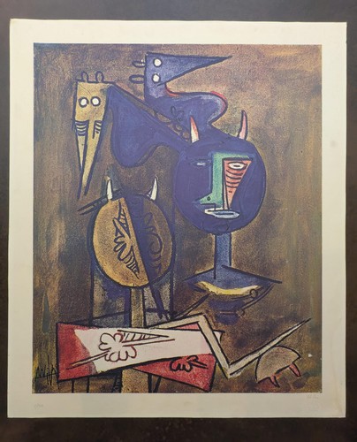 Wilfred lam litografia - lam,