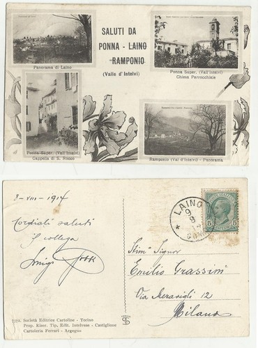 90387 antica cartolina saluti