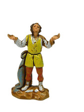 Pastore Guardastelle Landi Moranduzzo CM 3,5 - Meravigliato Pastori Presepe