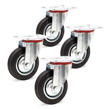 Set 4 ruote piroettanti Gomma