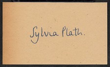 Sylvia Plath autografo