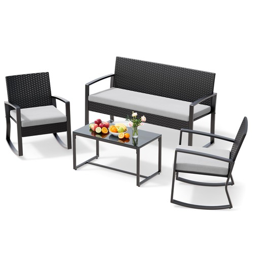 Set mobili giardino pezzi - giardino, 4