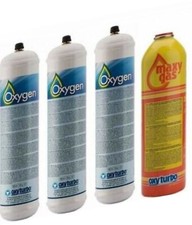 4pz BOMBOLE USA E GETTA 3 di OSSIGENO + 1 BOMBOLA GAS OXYTURBO  PER TURBOSET 90 