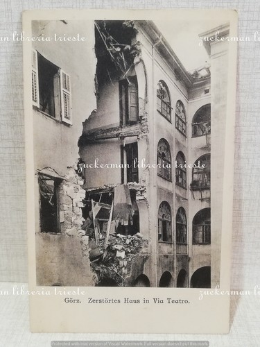 Cartolina gorizia via teatro - cartolina,