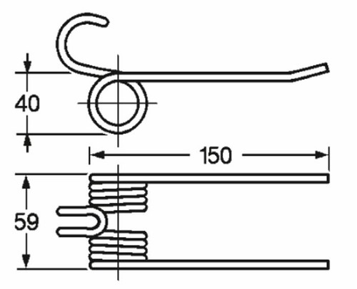 Dente rotopressa raccoglitrice - dente,