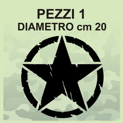 Adesivo stella militare 20x20 - stella,