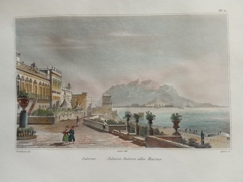 Incisione antica palermo - incisione,