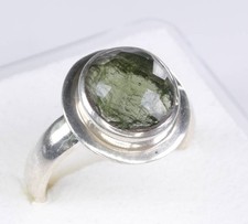 Anello MOLDAVITE sfaccettato