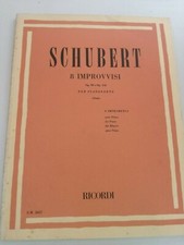 SCHUBERT 8 IMPROVVISI PER PIANOFORTE  OP 90 E 142 RICORDI