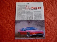 1986  PONTIAC FIERO GT -