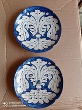 2 piatti da appendere ceramica decorati bianco e blu marca CECCONI ORVIETO