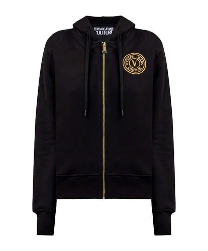 Felpa donna nero versace jeans - versace,