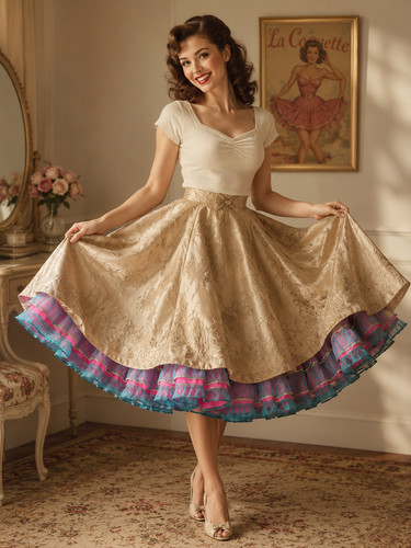 Gonna sottoveste seta vintage