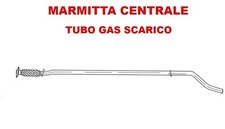Tubo centrale scarico fiat - scarico,