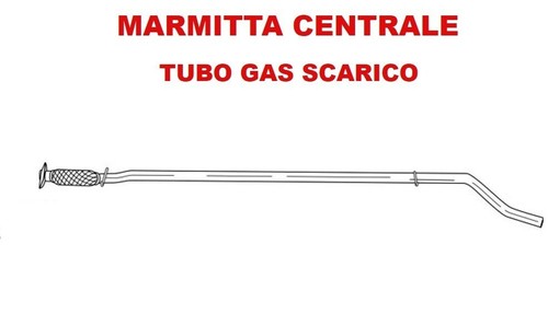Tubo centrale scarico fiat - tubo,