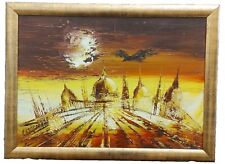 Norberto Castrocane Argentina VENEZIA ASTRATTO olio Spatolato