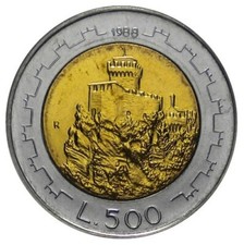 500 LIRE - SAN MARINO 1988 - SECONDA TORRE - FDC UNC -