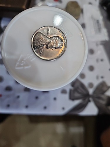 One cent color plata - one,