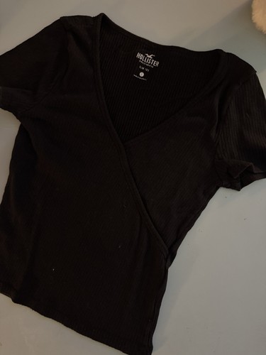 Crop top hollister nero - crop,