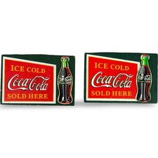 2 Coca-Cola Wooden Magnets Ice