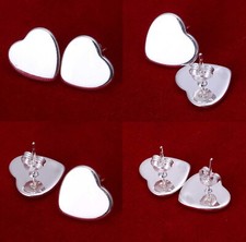 ORECCHINI TAPPABUCHI PER DONNA A FORMA DI CUORE PLACCATI ARGENTO 925 LOVE SMALL