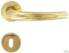 1 COPPIA MANIGLIA PER PORTA INTERNA TORINO CON ROSETTA CROMO SATINATO CROMATO