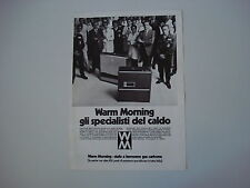 advertising Pubblicità 1971 WARM MORNING