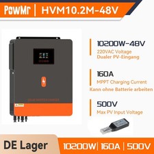 PowMr 10200W 48V Inverter Solare Sinusoidale Puro Integrato MPPT 160A Caricabatterie
