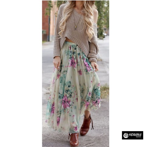 Gonna lunga vestito donna - gonna,