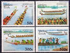 Laos 1997 Sport Acquatici Barca a remi Vela Regata Animazione 4v Set MNH