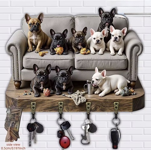 Portachiavi forma bulldog - a,
