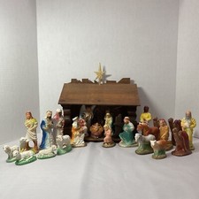 Presepe vintage in gesso/gesso
