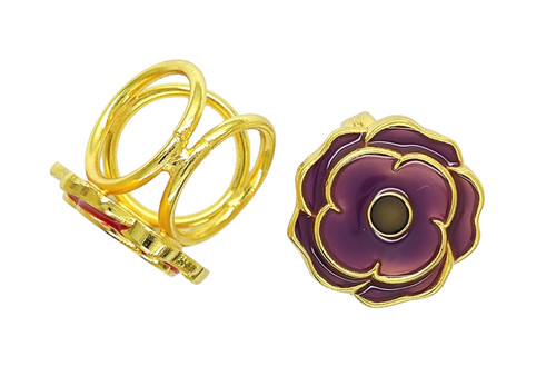 Anello sciarpa donna papavero