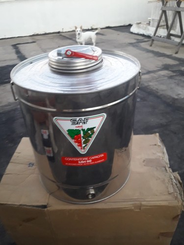 Contenitore olio acciaio 50 - acciaio,