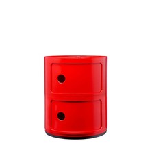 Kartell Componibili Contenitore 2 elementi Rosso Base tonda