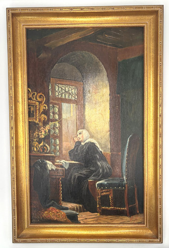 Antico dipinto olio - , secolo