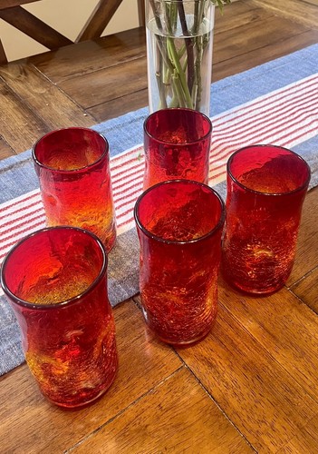 Bicchiere vintage blenko - bicchiere,