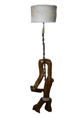 Lampada legno fatta mano - a,