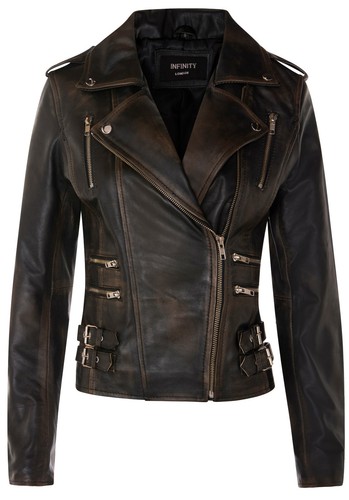 Giacca biker pelle nera - in, da