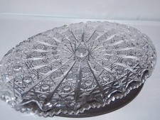 Piatto ovale 31,5 cm cristallo al piombo cristallo di Boemia taglio parigino?