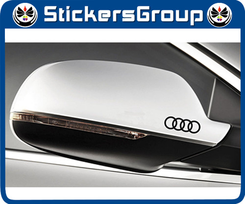 Coppia adesivi logo audi - adesivi,