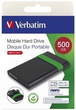 Verbatim Hard Disk Esterno 2.5” 500GB Certificato Compatibile 5400RPM USB 3.2