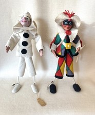 Lotto bambole vintage anni 50 Creazoni Venezia Italia arlecchino mascherato giullare ricordo