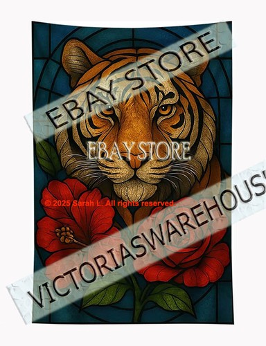 Arazzo tigre vetro colorato